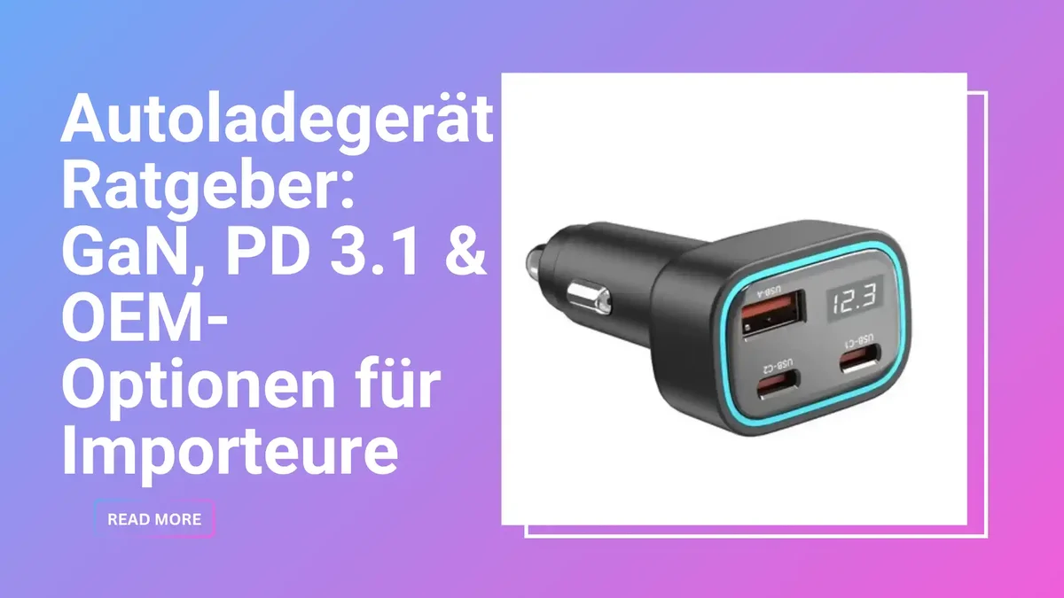 Autoladegerät OEM Ratgeber — GaN V, PD 3.1 und Produktion in Shenzhen | WOWOHCOOL