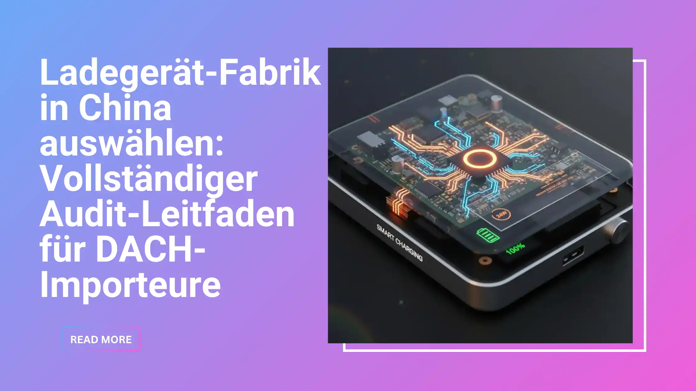 Ladegerät-Fabrik in China auswählen: Audit-Leitfaden für DACH-Importeure
