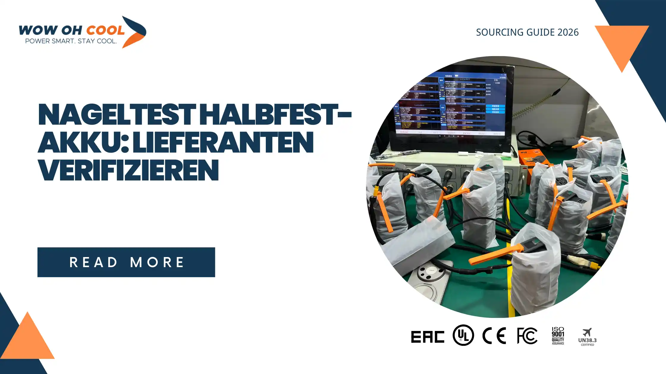 Nageltest an Halbfest-Akkus im QC-Labor: Verifizierung von Semi-Solid-State Powerbank-Lieferanten für OEM-Importeure