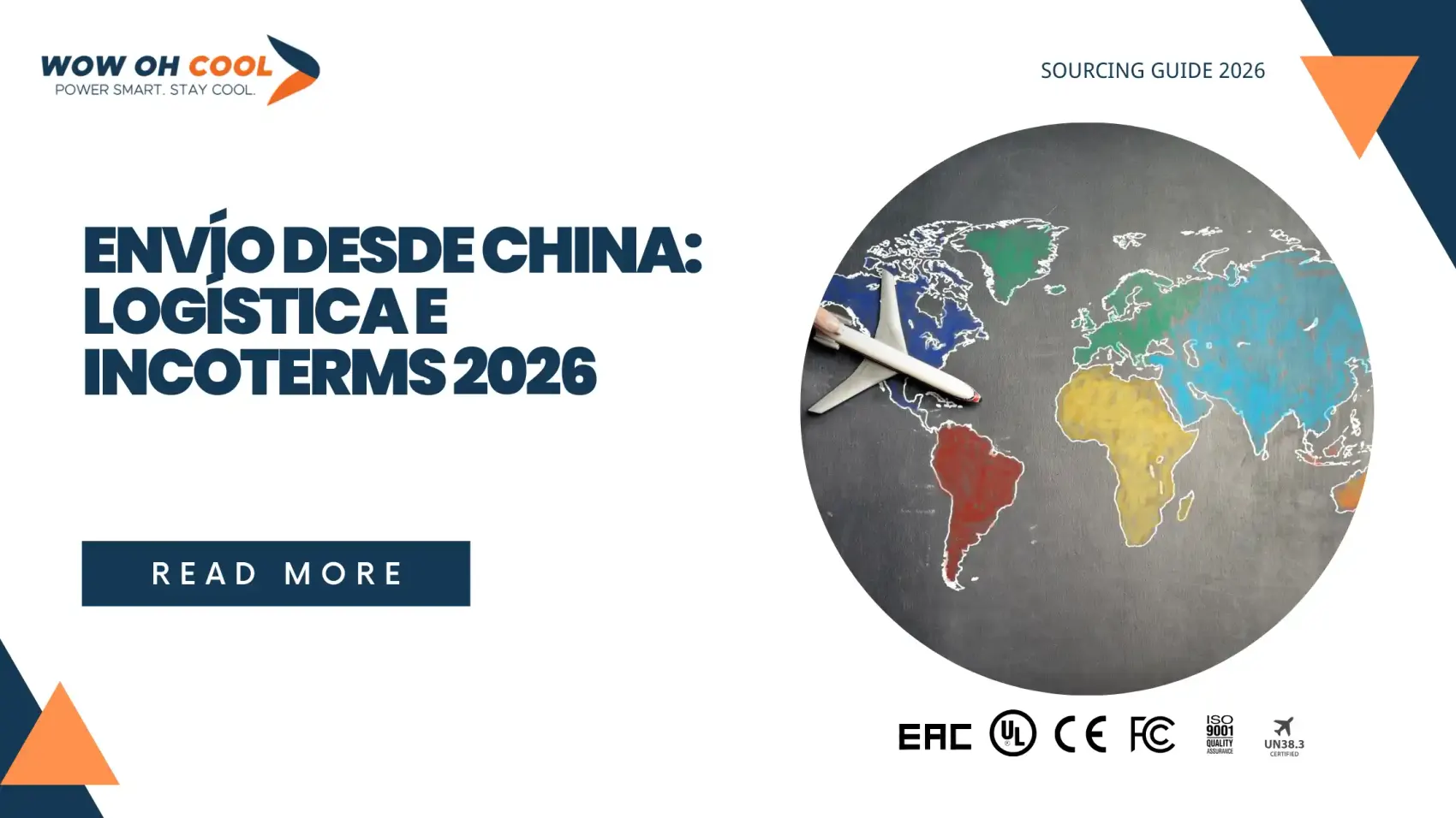 Guía de envío desde China: logística marítima, aérea, Incoterms FOB DDP y costes para importadores en España y Latinoamérica 2026