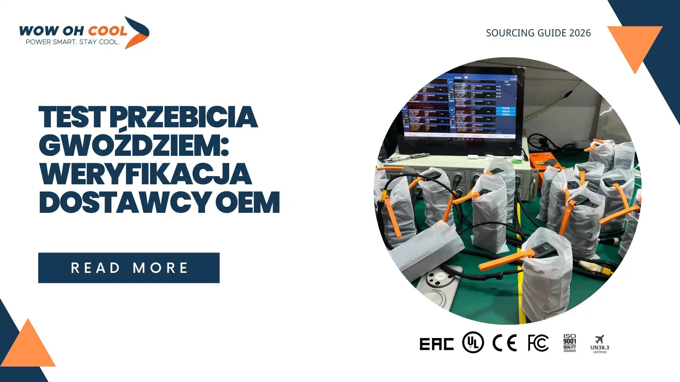 Test przebicia gwoździem ogniwa półstałego w laboratorium QC: weryfikacja dostawcy OEM dla importerów z Polski