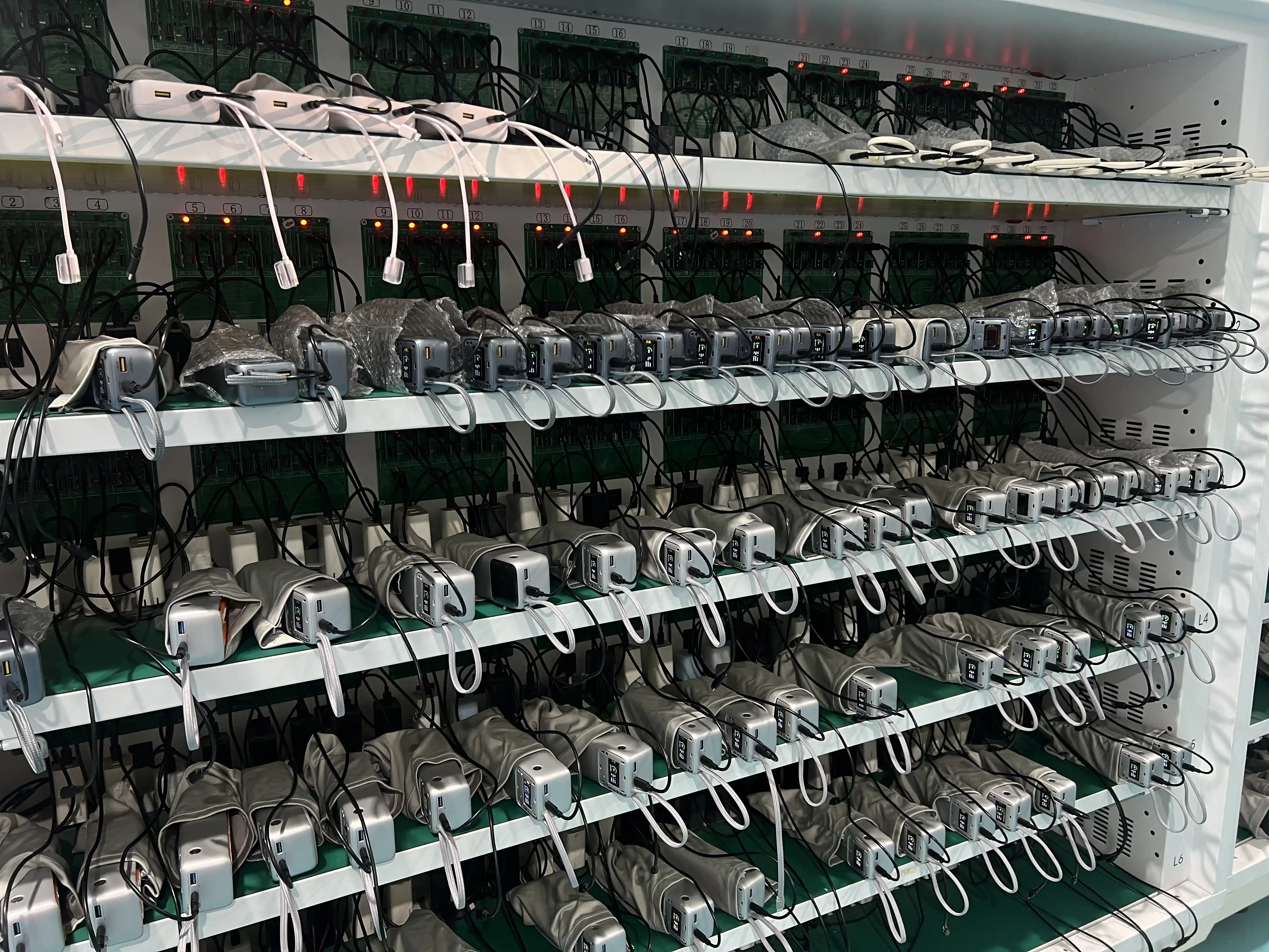 Charger aging room 100% four-hour aging test WOWOHCOOL 45 degree factory QC