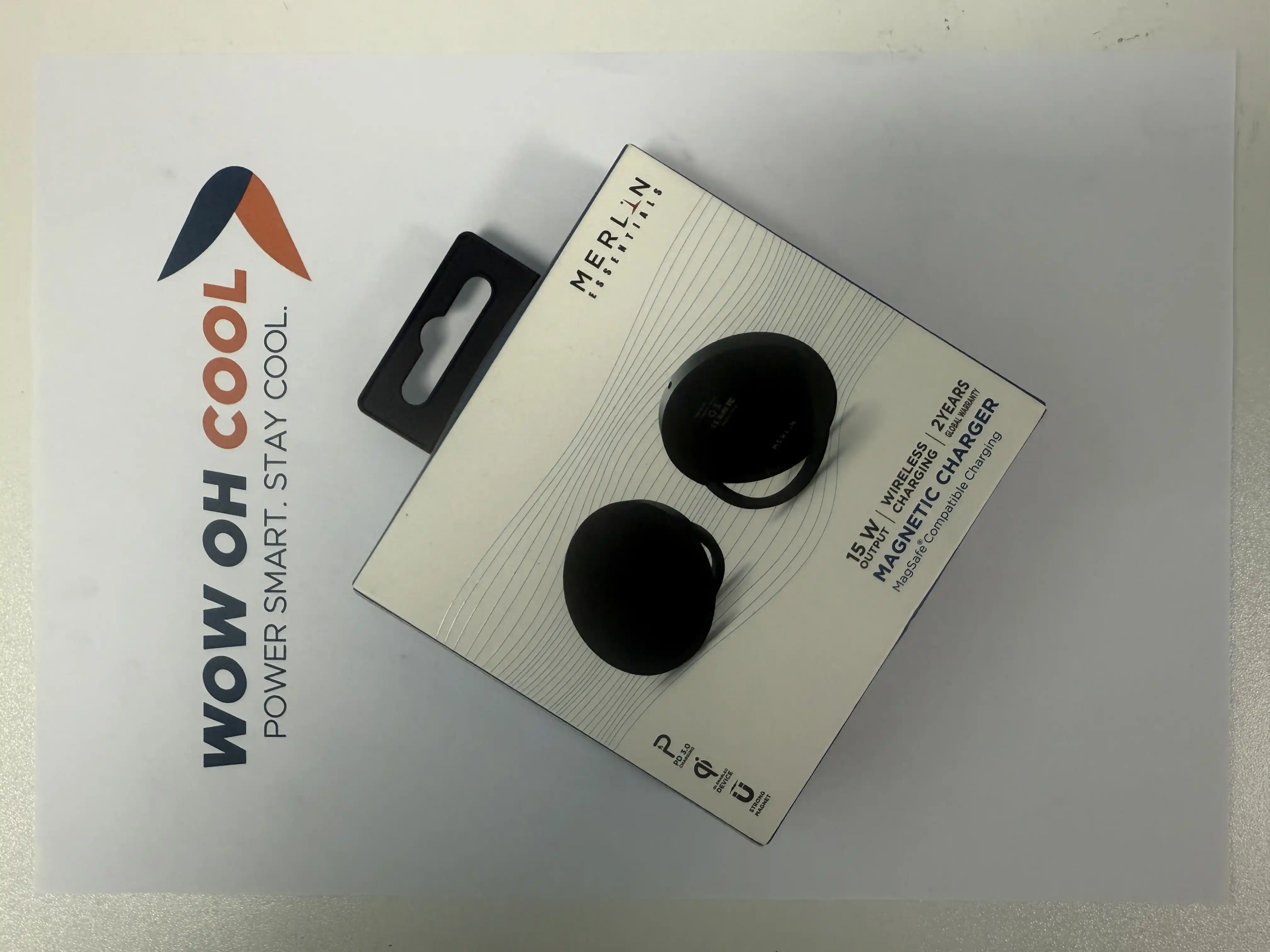 Merlin Digital 15W wireless charger - OEM manufacturing by WOWOHCOOL with 5-day DHL sample turnaround