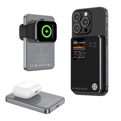 WOWOHCOOL 20,000mAh power bank with TFT display - bi-directional PD fast charging for laptops