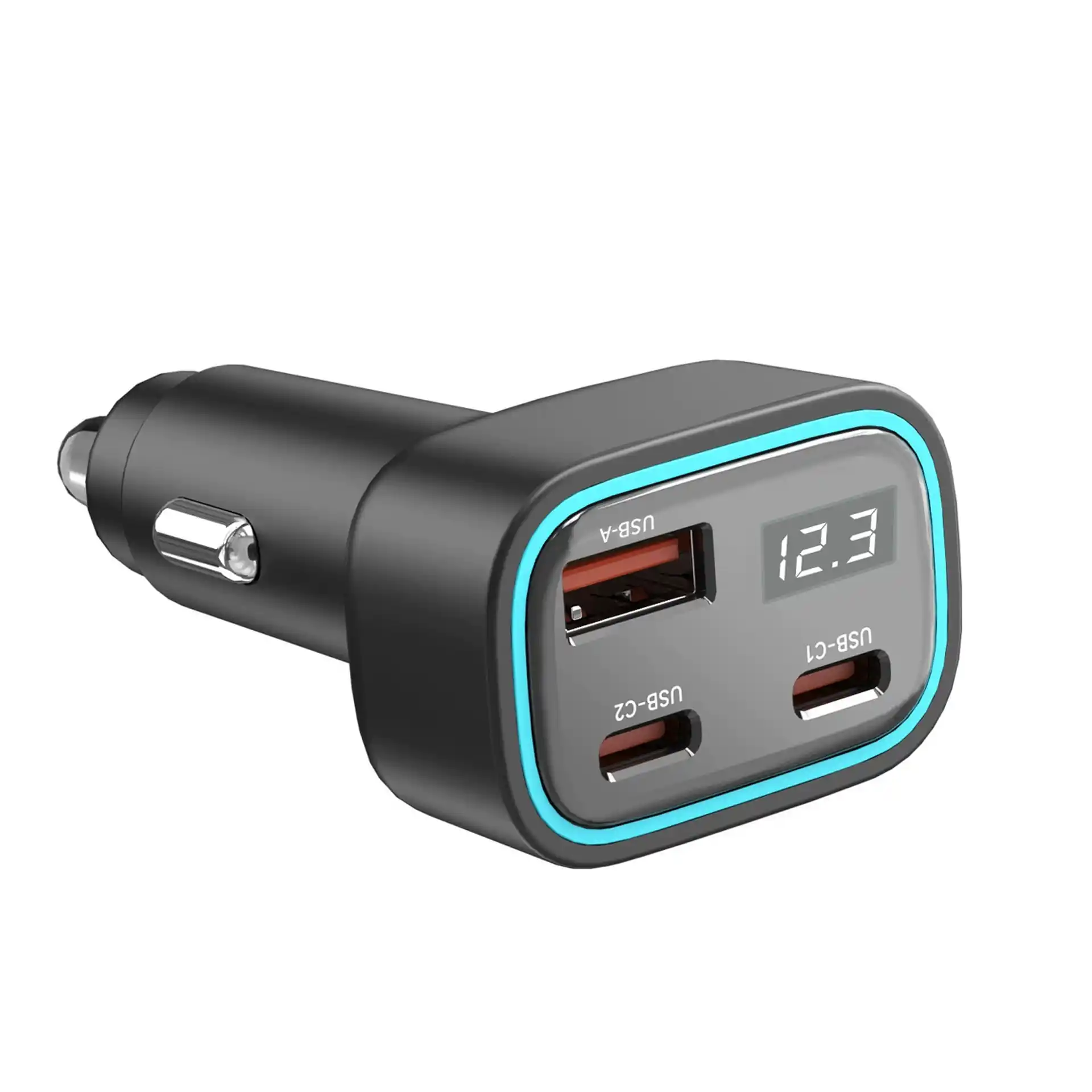 WOC38 70W 4-Port Compact Car Charger Dual PD 35W
