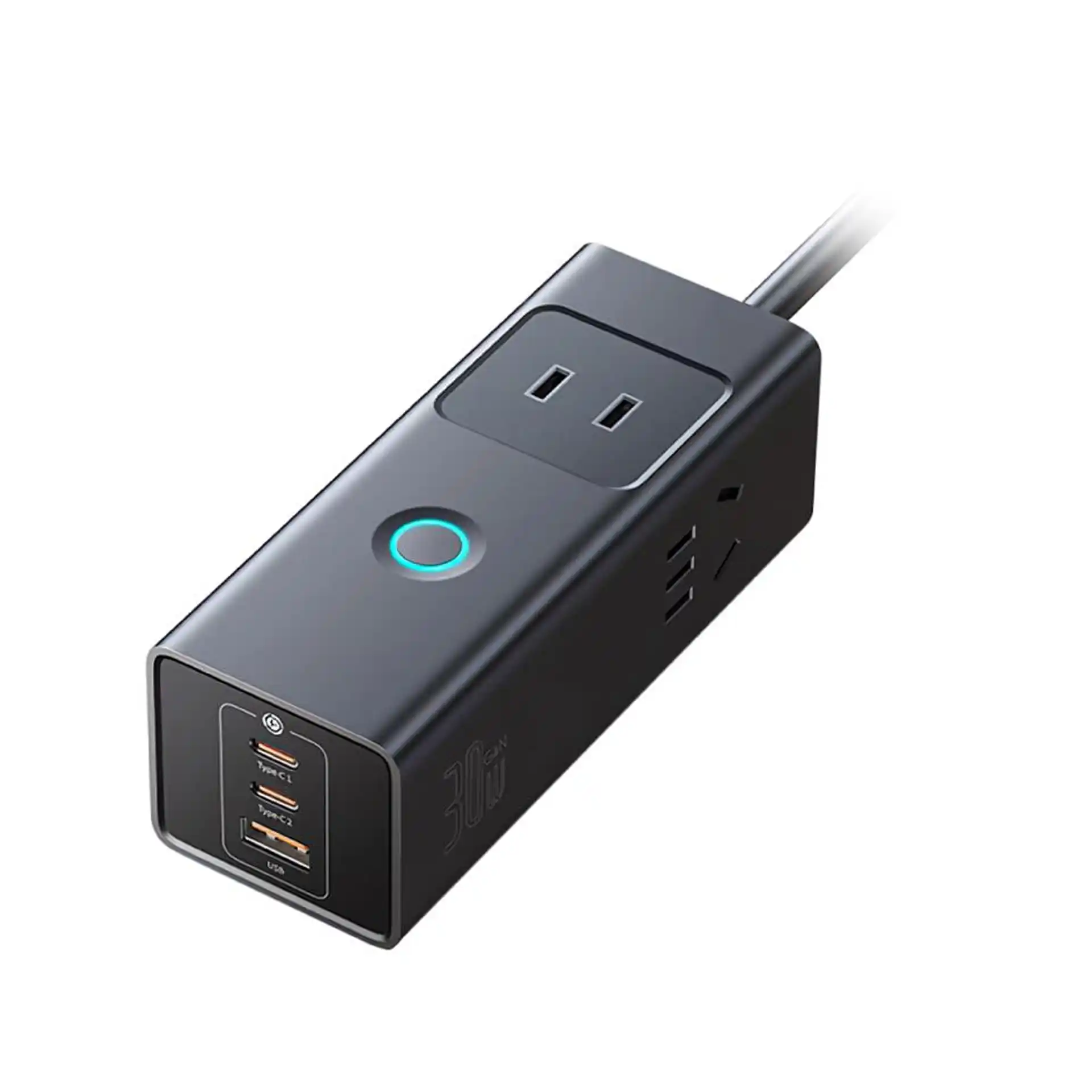 WOP30 30W GaN Power Strip with 3-Outlet and USB Ports